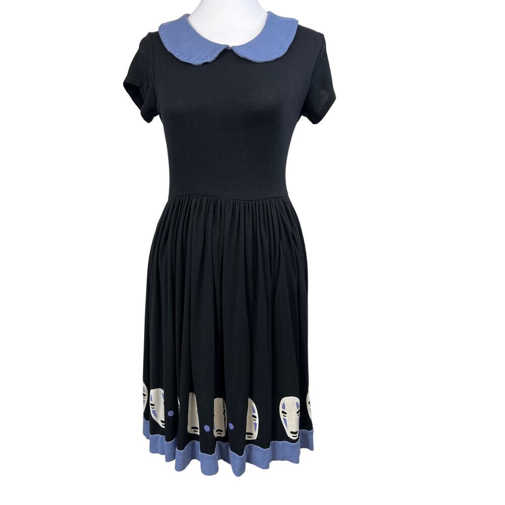 Spirited Away Dress WOMENS Small  NoFace HOT TOPIC Peter Pan Collar purple